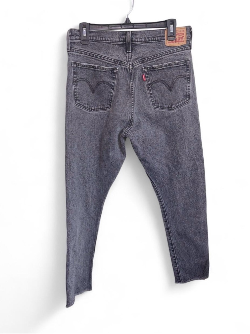 Levi's 501 women’s black Washed light distressed Jeans size 30x28